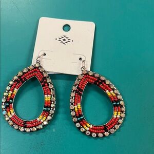 Colorful Beaded Teardrop Earrings